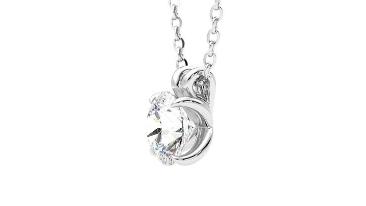 Taylor & Hart Dea 1.00ct Necklace Jewellery 360 degree image 22