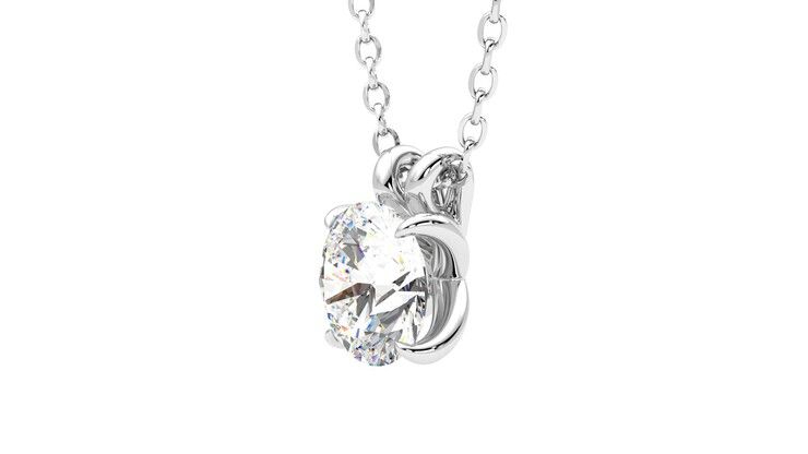 Taylor & Hart Dea 1.00ct Necklace Jewellery 360 degree image 23