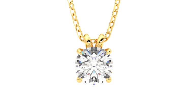 Taylor & Hart Dea 1.00ct Necklace Yellow Necklace 360 detail 01