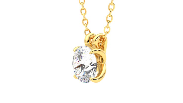 Taylor & Hart Dea 1.00ct Necklace Jewellery 360 degree image 23