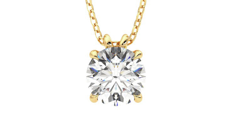 Taylor & Hart Dea 2.00ct Necklace Yellow Necklace 360 detail 01