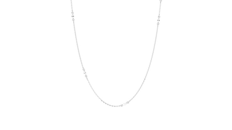 Taylor & Hart Iona Long Necklace Platinum Necklace 360 detail 01