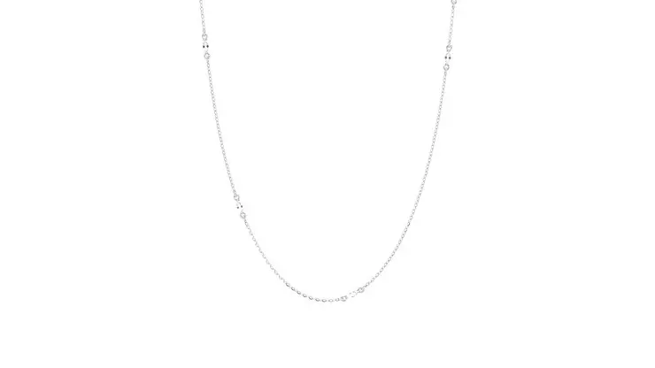 Taylor & Hart Iona Long Necklace Platinum Necklace 360 detail 01
