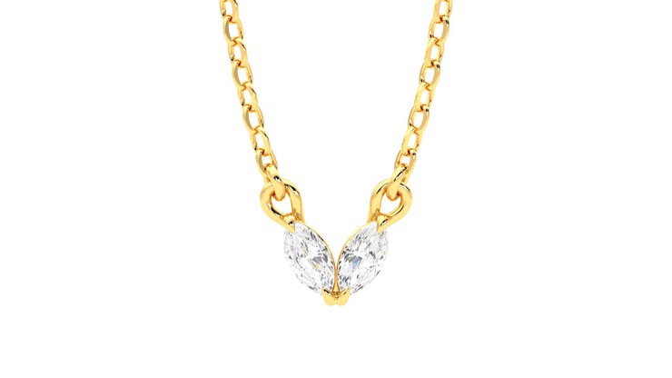 Taylor & Hart Iona Necklace Natural Diamonds Yellow Necklace 360 detail 01