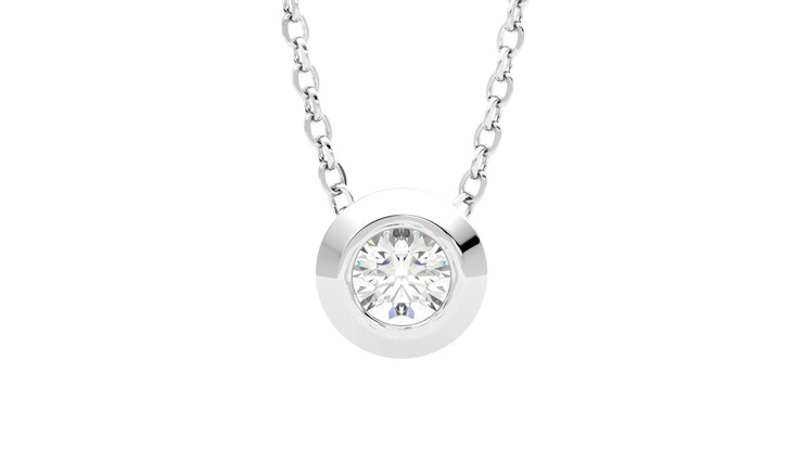 Taylor & Hart Solanna Necklace Natural Diamonds Platinum Necklace 360 detail 01