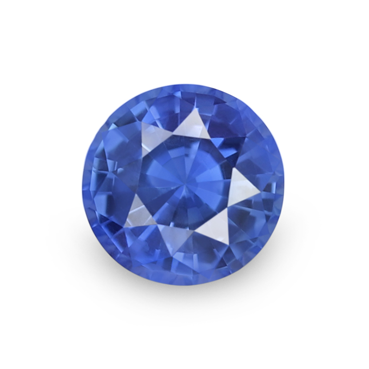 0.80ct Round Medium Blue Sapphire, Eye-Clean