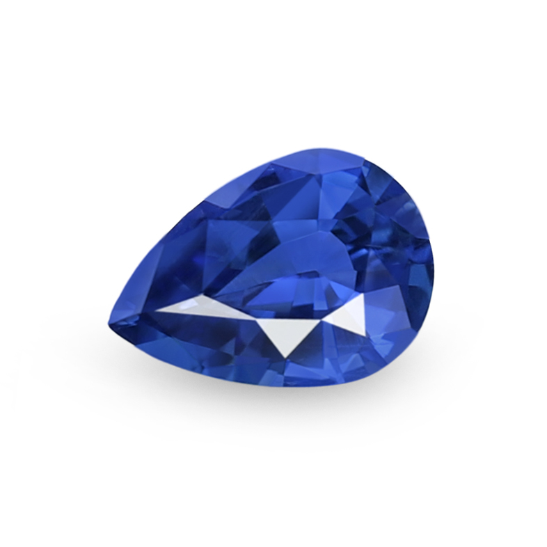 0.70ct Pear Medium Blue Sapphire, Eye-Clean