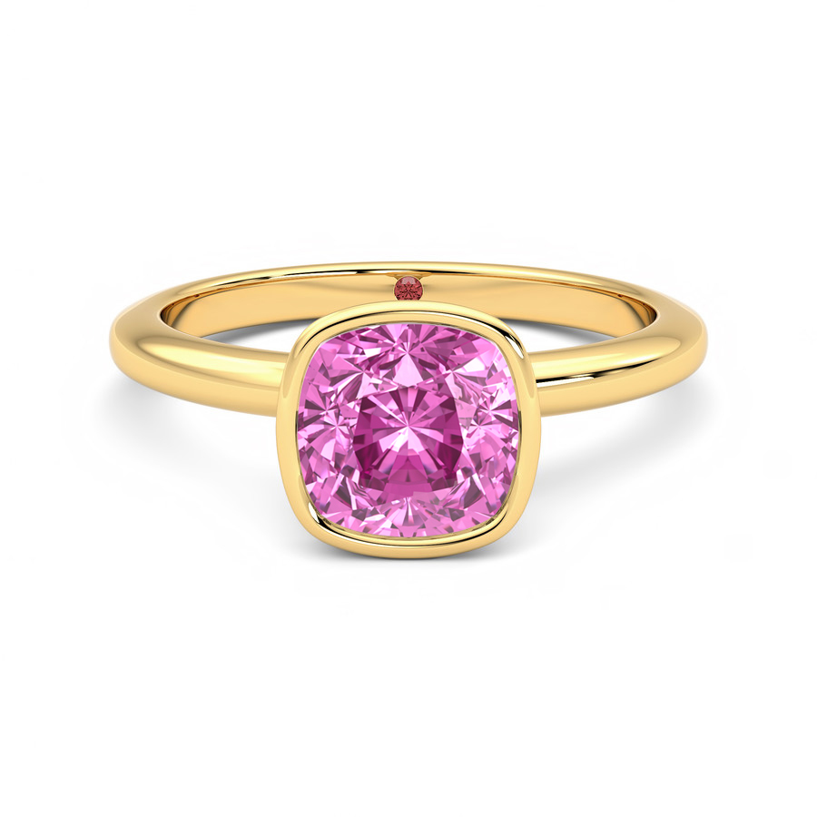 Purity Cushion Cut Bezel Set Engagement Ring