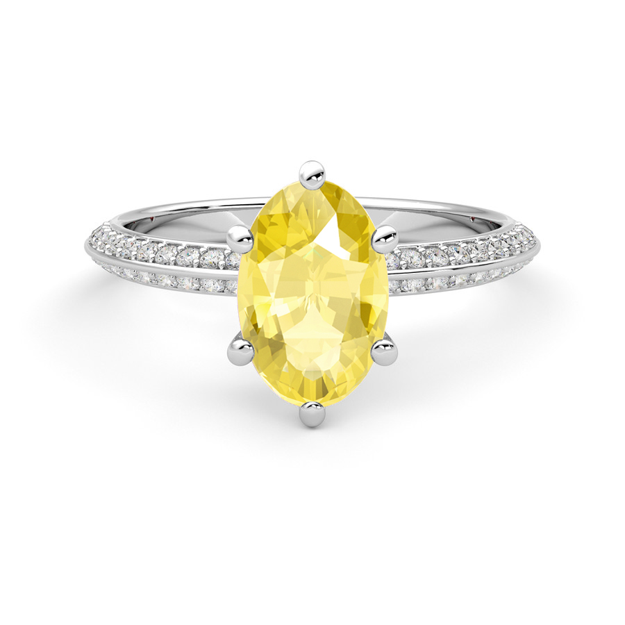 Sonder | 18ct White Gold pavé style engagement ring | Taylor & Hart