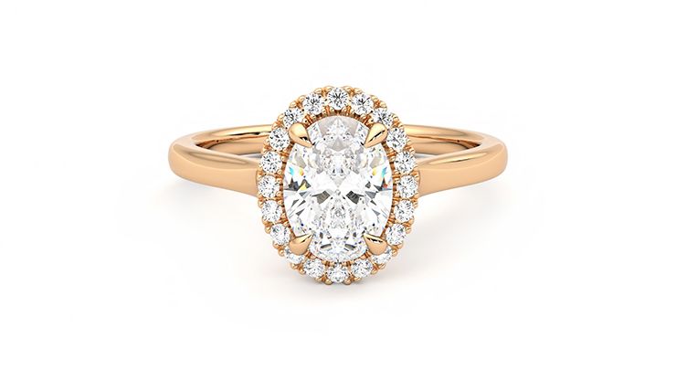 Taylor & Hart Adore Oval Engagement Ring 360 degree image 0