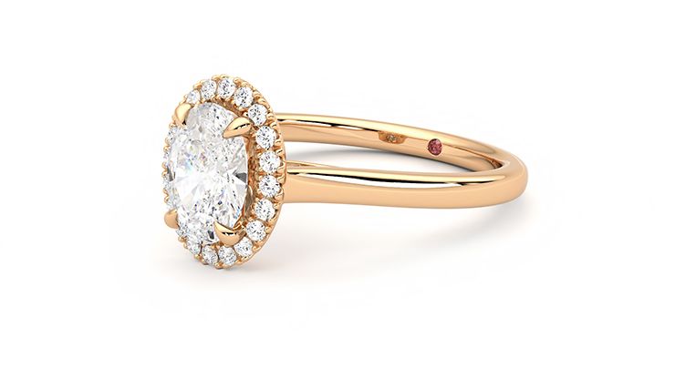 Taylor & Hart Adore Oval Engagement Ring 360 degree image 24