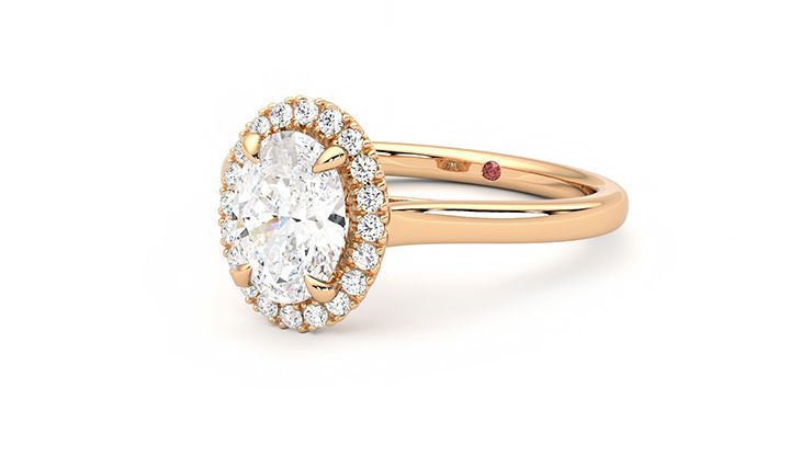 Taylor & Hart Adore Oval Engagement Ring 360 degree image 25