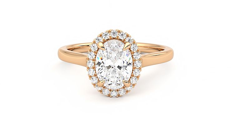 Taylor & Hart Adore Oval Engagement Ring 360 degree image 29