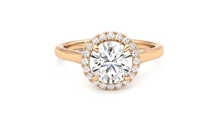 Taylor & Hart Adore Round Engagement Ring 360 degree image 1
