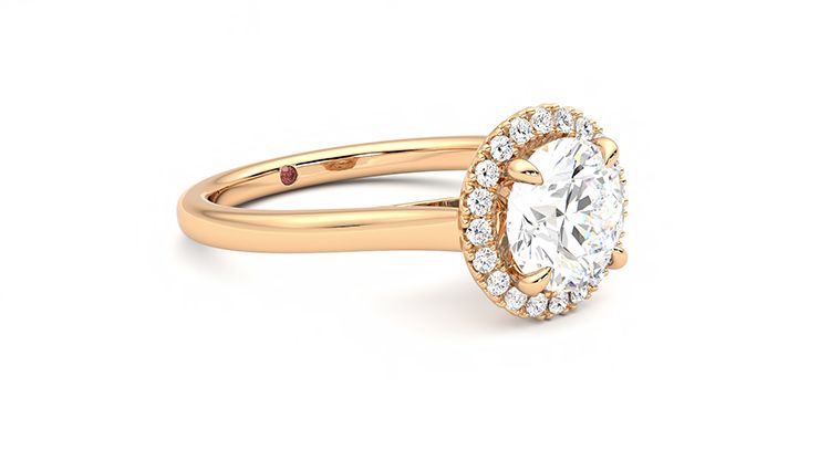 Taylor & Hart Adore Round Engagement Ring 360 degree image 6
