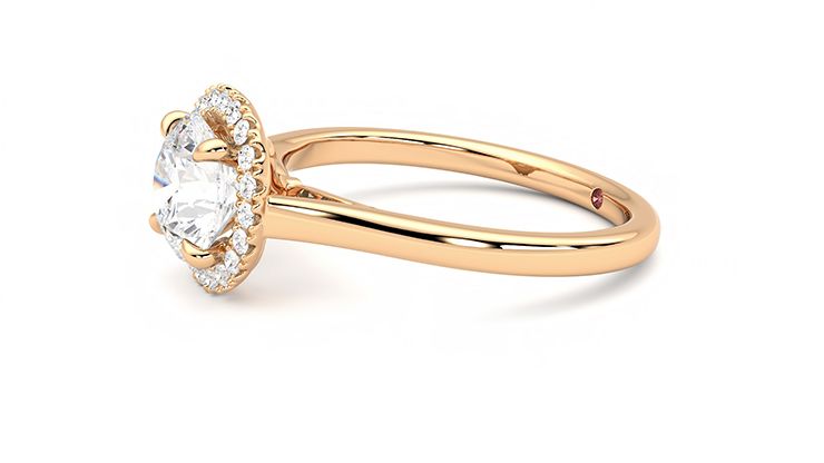 Taylor & Hart Adore Round Engagement Ring 360 degree image 22