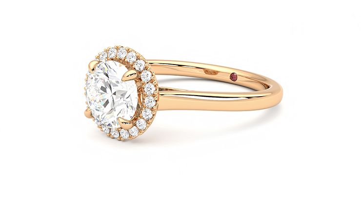 Taylor & Hart Adore Round Engagement Ring 360 degree image 24