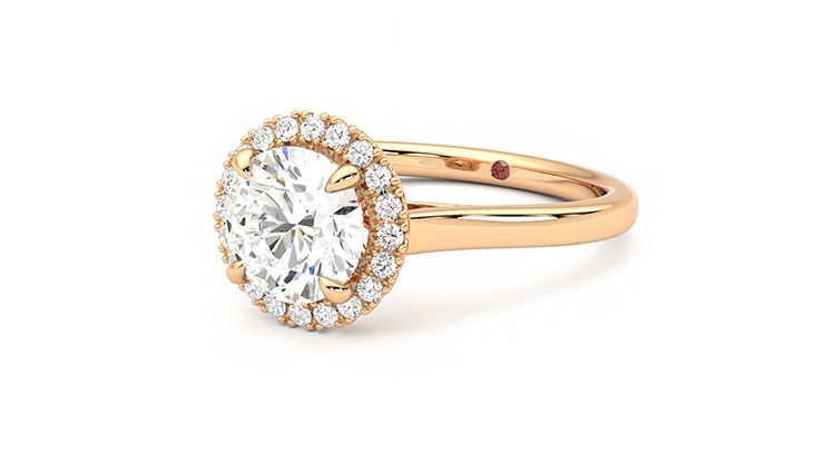 Taylor & Hart Adore Round Engagement Ring 360 degree image 25