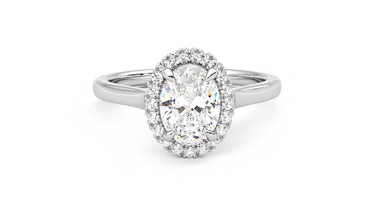 Taylor & Hart Adore Oval Engagement Ring 360 degree image 1