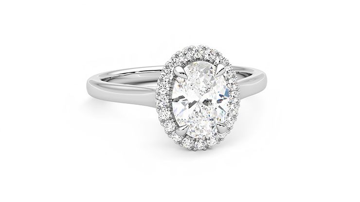 Taylor & Hart Adore Oval Engagement Ring 360 degree image 3