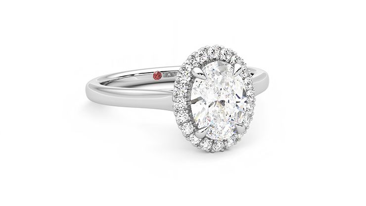 Taylor & Hart Adore Oval Engagement Ring 360 degree image 4