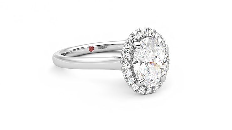 Taylor & Hart Adore Oval Engagement Ring 360 degree image 5