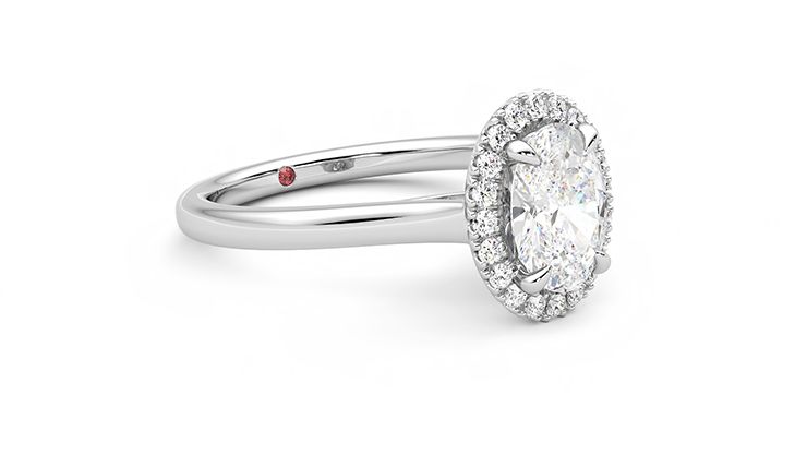 Taylor & Hart Adore Oval Engagement Ring 360 degree image 6