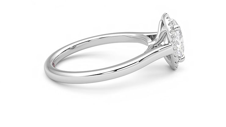 Taylor & Hart Adore Oval Engagement Ring 360 degree image 10