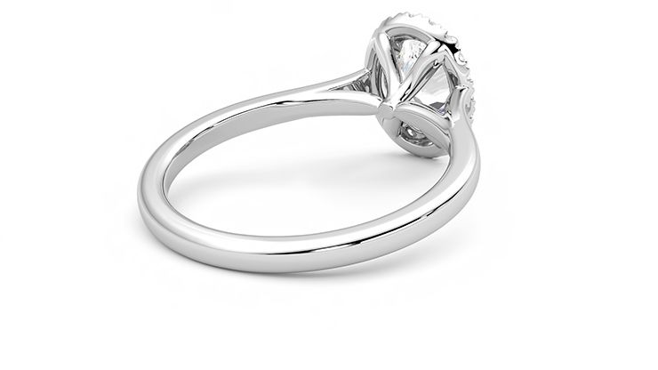 Taylor & Hart Adore Oval Engagement Ring 360 degree image 13