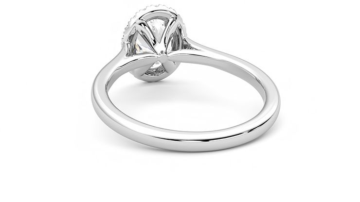 Taylor & Hart Adore Oval Engagement Ring 360 degree image 16