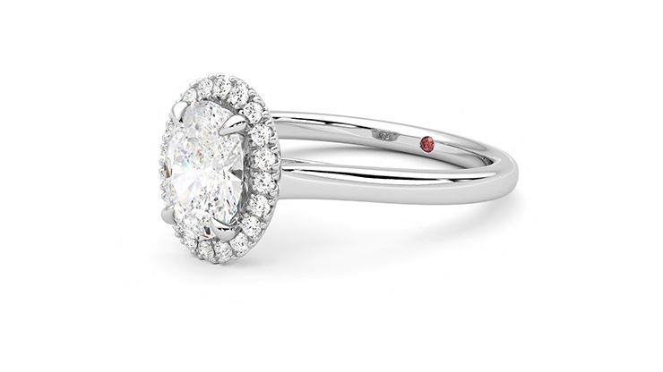 Taylor & Hart Adore Oval Engagement Ring 360 degree image 24