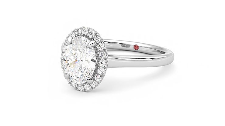 Taylor & Hart Adore Oval Engagement Ring 360 degree image 25