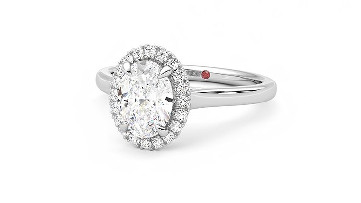 Taylor & Hart Adore Oval Engagement Ring 360 degree image 26