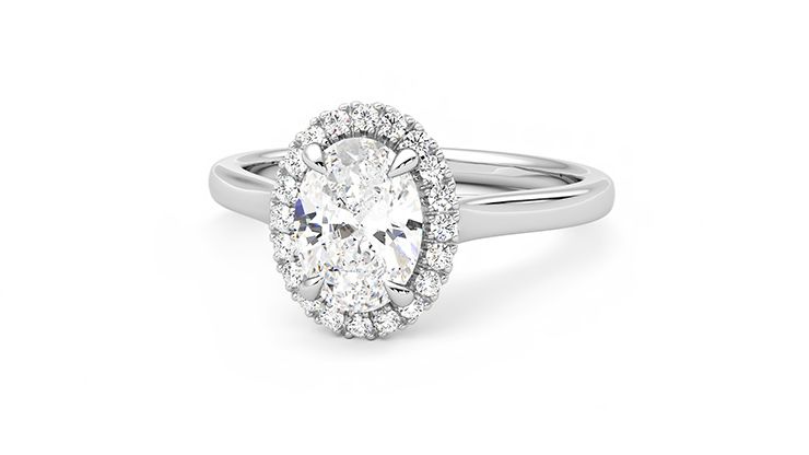 Taylor & Hart Adore Oval Engagement Ring 360 degree image 27