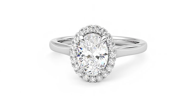 Taylor & Hart Adore Oval Engagement Ring 360 degree image 28