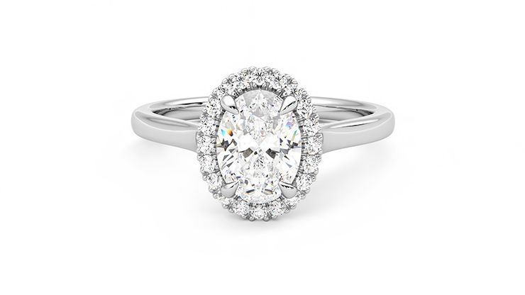 Taylor & Hart Adore Oval Engagement Ring 360 degree image 29