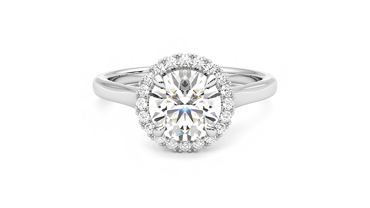 Taylor & Hart Adore Round Engagement Ring 360 degree image 0