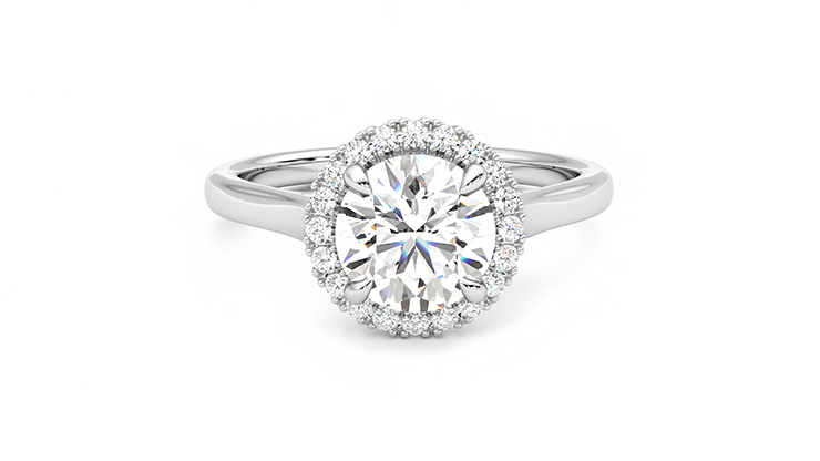 Taylor & Hart Adore Round Engagement Ring 360 degree image 1