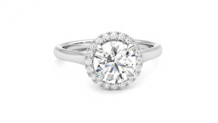 Taylor & Hart Adore Round Engagement Ring 360 degree image 2