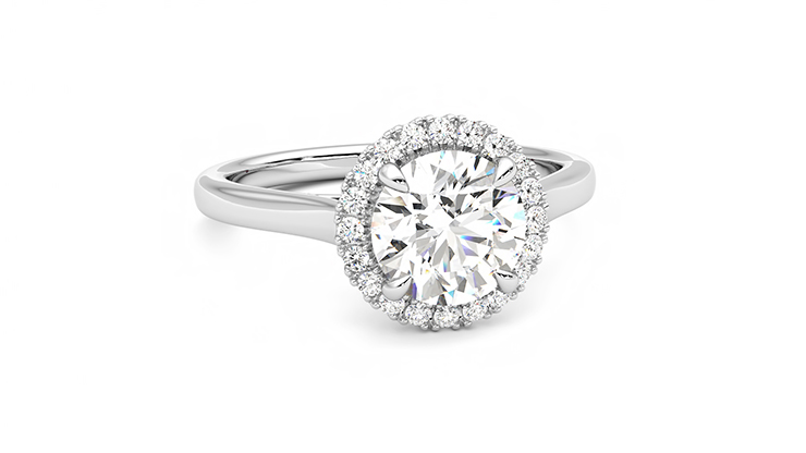 Taylor & Hart Adore Round Engagement Ring 360 degree image 3