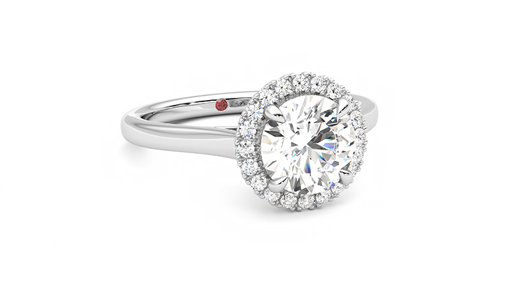 Taylor & Hart Adore Round Engagement Ring 360 degree image 4