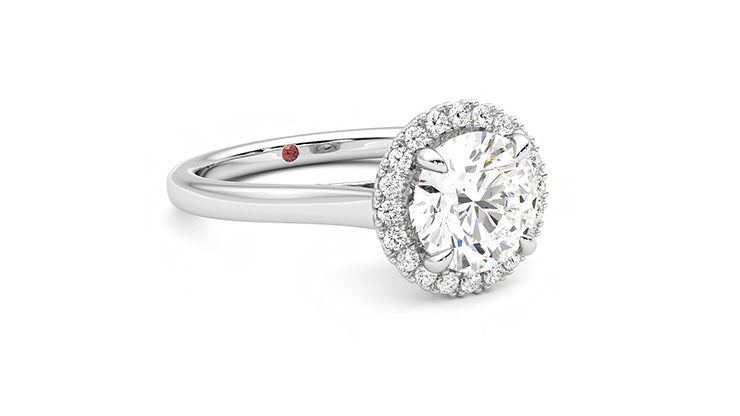 Taylor & Hart Adore Round Engagement Ring 360 degree image 5