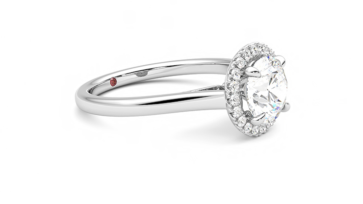 Taylor & Hart Adore Round Engagement Ring 360 degree image 7