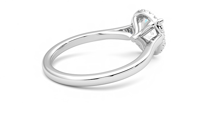 Taylor & Hart Adore Round Engagement Ring 360 degree image 12