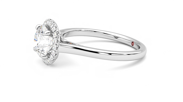 Taylor & Hart Adore Round Engagement Ring 360 degree image 22