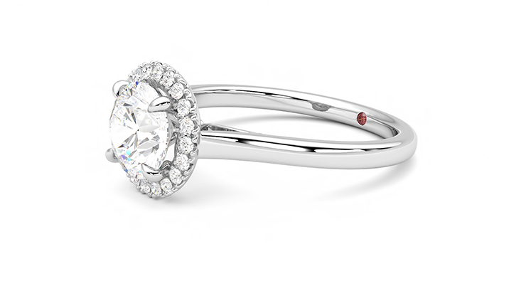 Taylor & Hart Adore Round Engagement Ring 360 degree image 23
