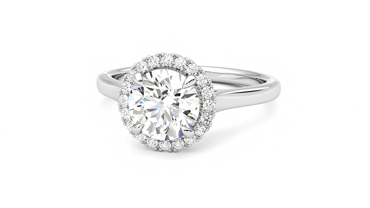 Taylor & Hart Adore Round Engagement Ring 360 degree image 27