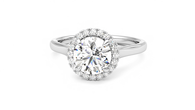 Taylor & Hart Adore Round Engagement Ring 360 degree image 28