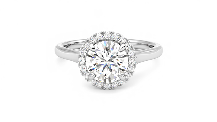 Taylor & Hart Adore Round Engagement Ring 360 degree image 29