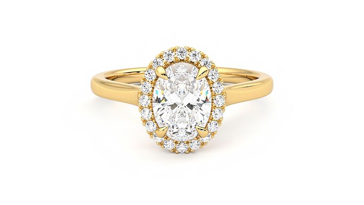 Taylor & Hart Adore Oval Engagement Ring 360 degree image 0